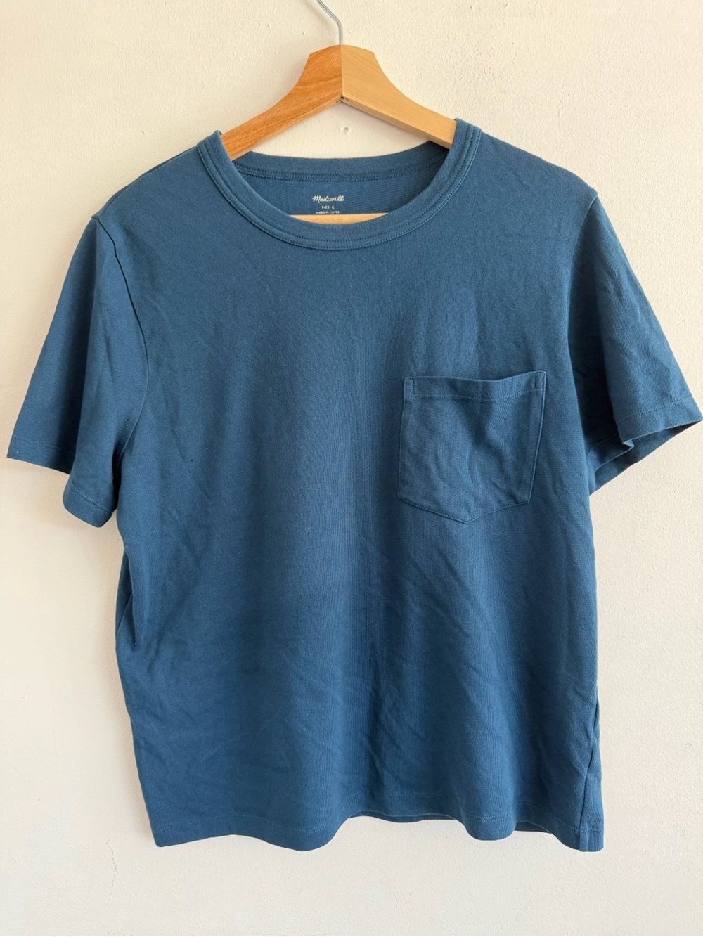 Madewell Men's Teal Pocket Short Sleeve Tee